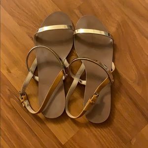 Zara gold sandals sz 6